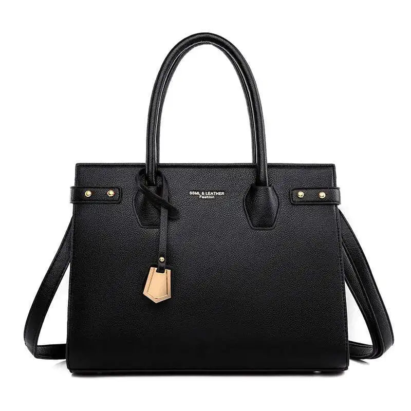 Women's Leather Handbag – Elegant Top-Handle Shoulder and Crossbody Bag