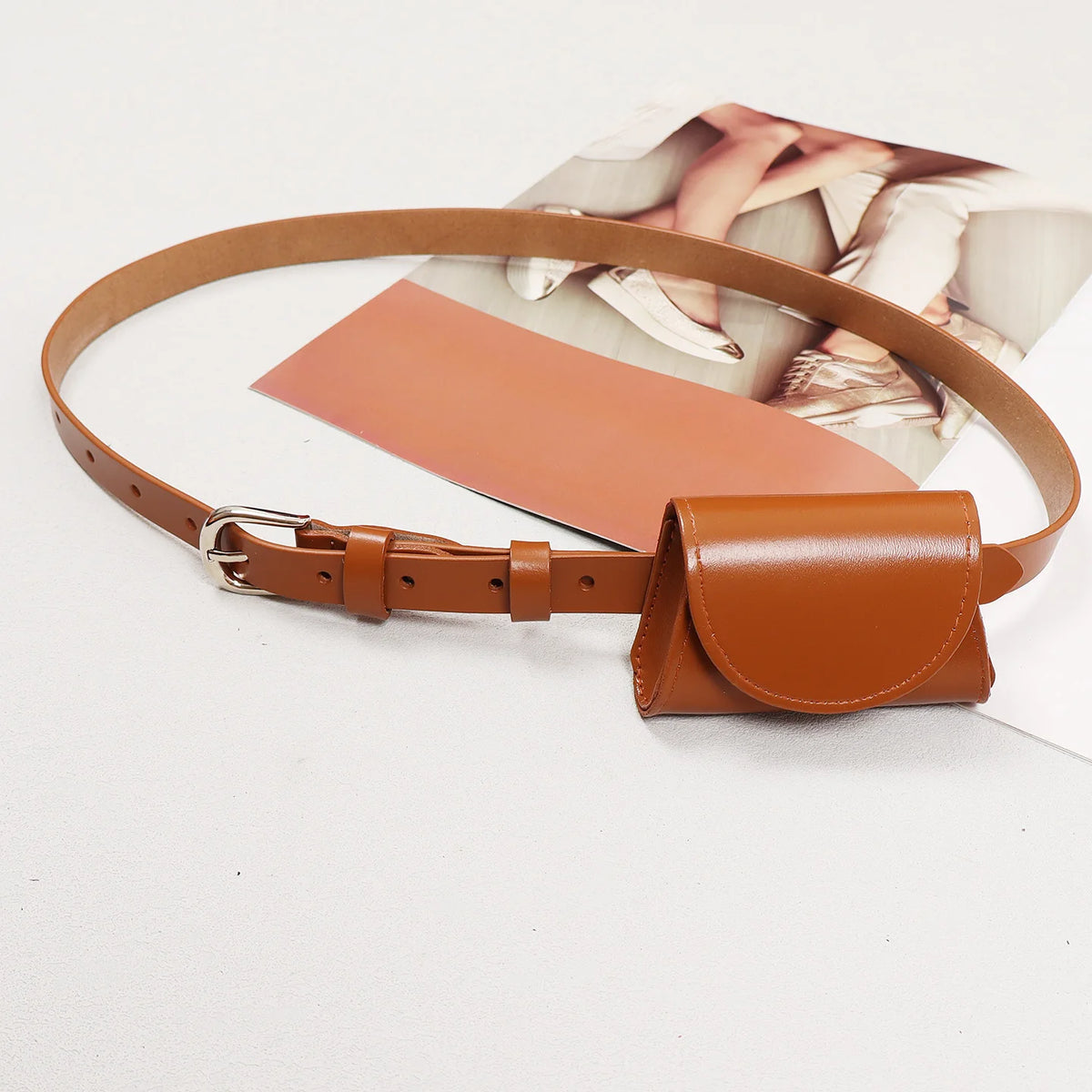 Mini Flap Waist Packs for WOmen Real Cow Leather Waist Belts with Lipstick Keys Purse Bag Cute Cowskin Fanny Pack Sac Femme