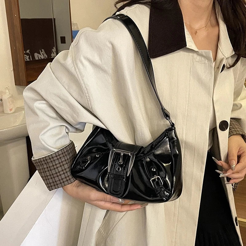 Women's Leather Tote Bag – Casual Zipper Shoulder Handbag