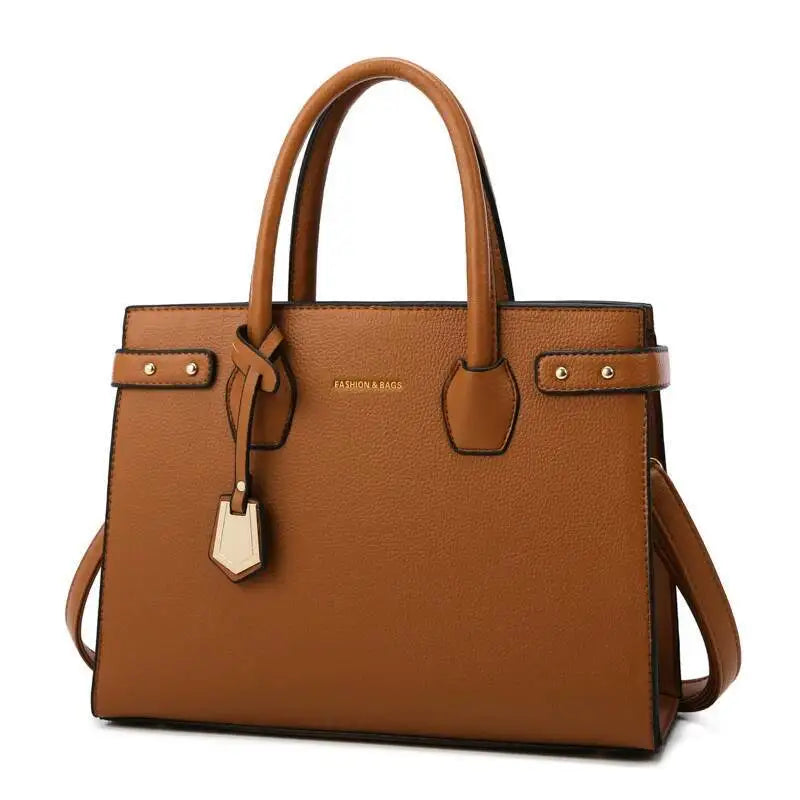Women's Leather Handbag – Elegant Top-Handle Shoulder and Crossbody Bag