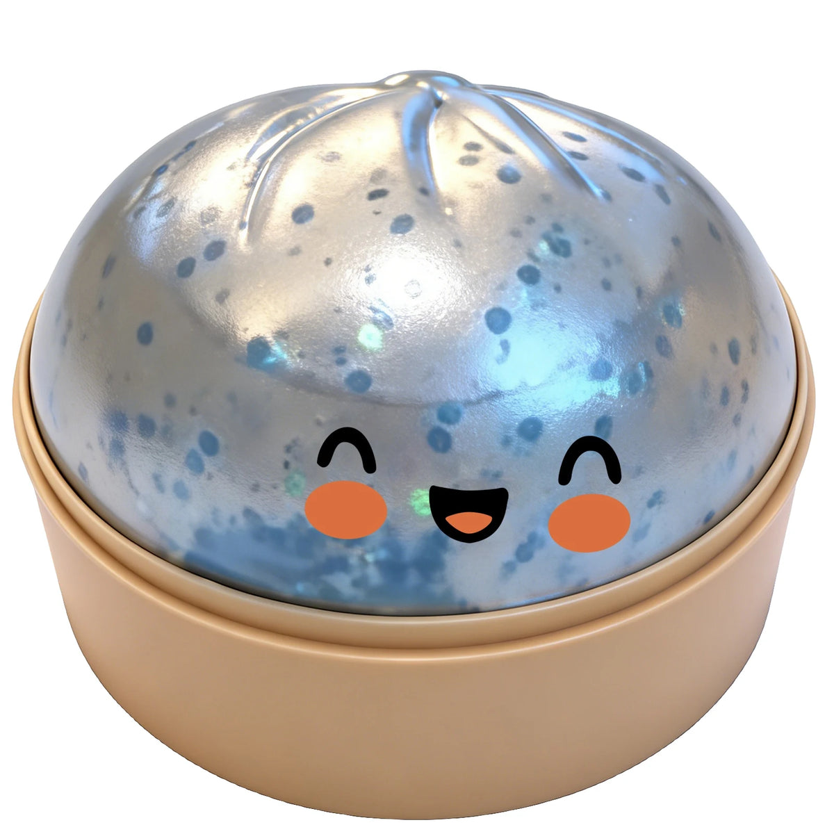 Premium Steamed Bun Squishy Toy – Slow Rising Glitter Stress Ball, Soft Elastic Sensory Squeeze Reliever Home Office Desk Decor