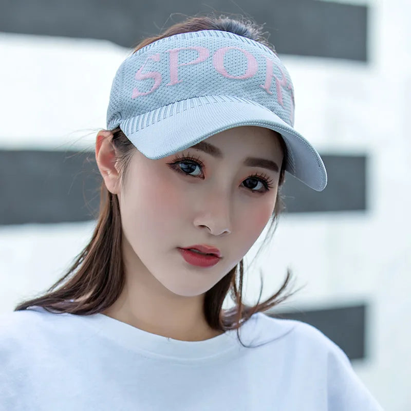 Unisex Knitted Visor Beanie Hat – Striped Winter Cap with Plush Lining