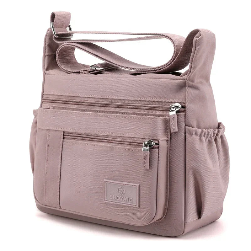 Women's Waterproof Nylon Crossbody Bag – Lightweight Shoulder Messenger Bag