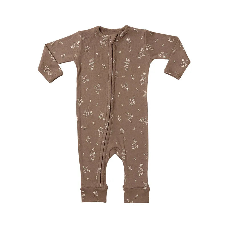 New Fashion Spring Autumn Baby Clothing Jumpsuits Zipper Pajamas Long Sleeve 0-24M Newborn Boy Girl Cotton Romper Infant Clothes