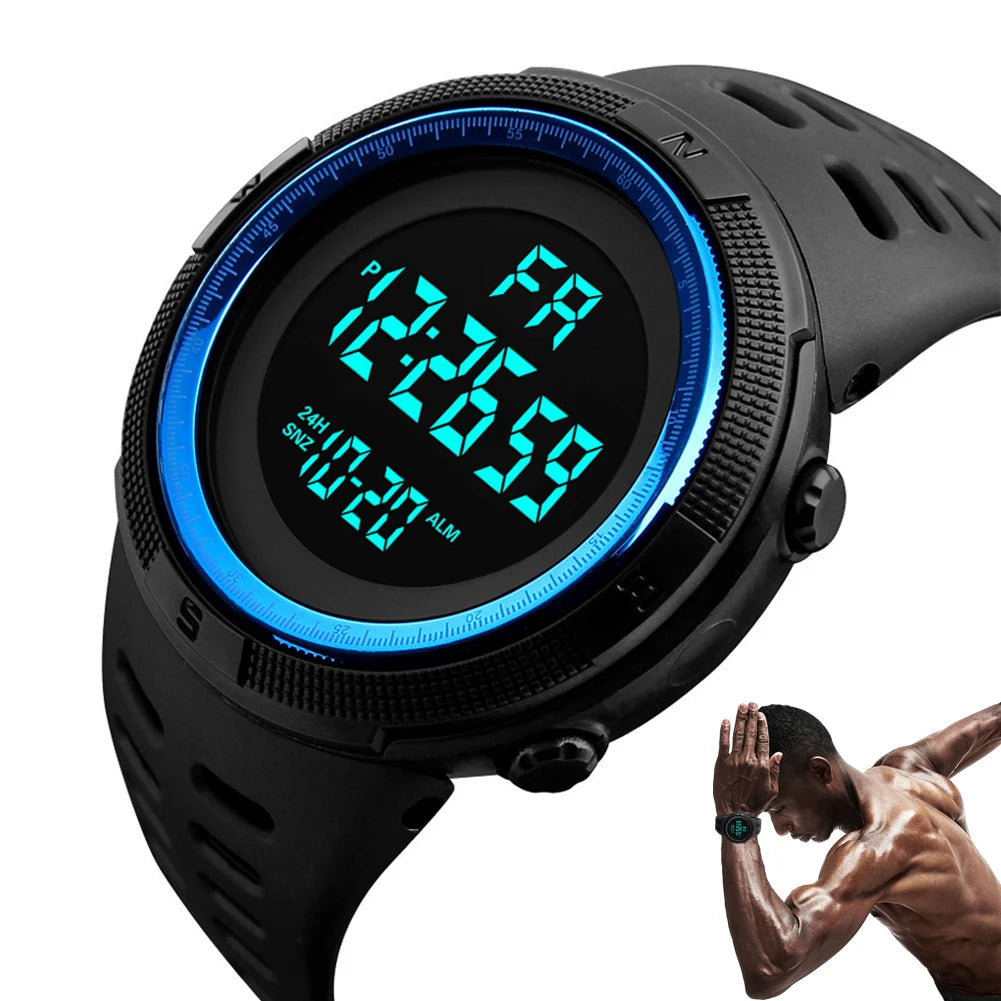 Electronic Watch For Mens Military Sports Watches Luminous Multifunction LED Digital Wristwatch for man kids Boy Student Teen
