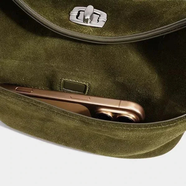 Fashion Tote Real Suede Leather Female Crossbody Shoulder Bag High Quality New Autumn winter Tassel Design Slouchy Woman Bucket
