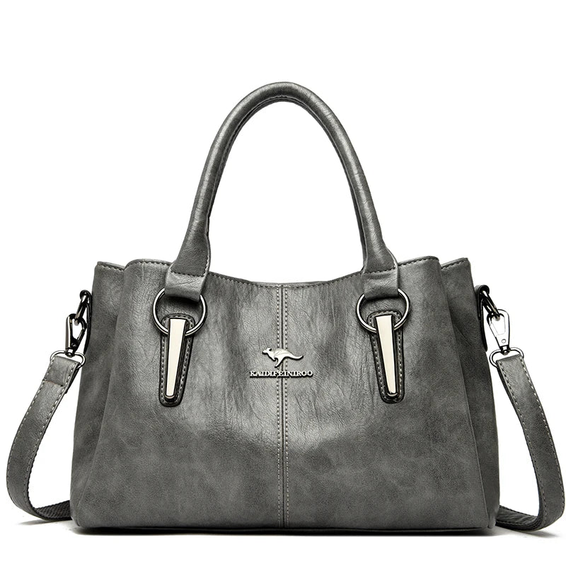Women's Soft Leather Crossbody Bag – Luxury-Style Large-Capacity Handbag