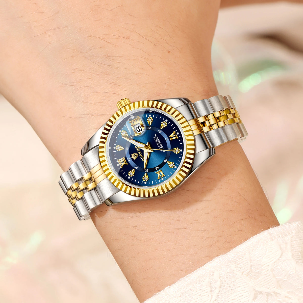 BINBOND Quartz Watches For Women Luminous Waterproof Ladies Watch Montre Femme Luxe De Marque Relojes Para Damas Mujer