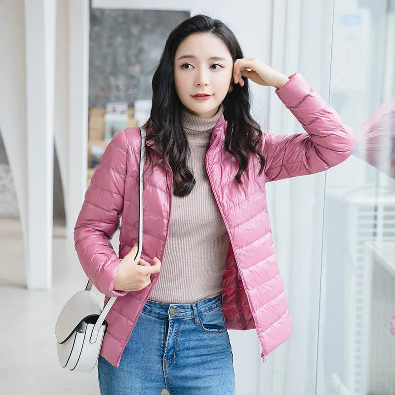 Women’s Lightweight Packable Puffer Jacket – Short Casual Quilted Coat