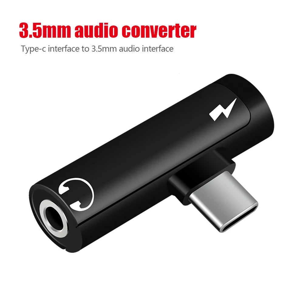 Upgrade Type C To 3.5mm Jack TypeC Audio Splitter Headphone Cable Usb-C Earphone Aux 3.5mm Adapter Charger For Xiaomi Huawei