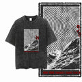 ZF Streetwear Unisex Acid-Washed Graphic T-Shirt – Vintage Retro Cotton Tee