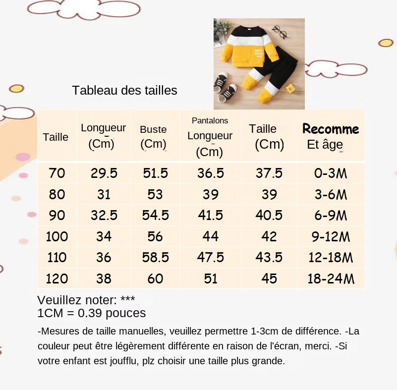 Newborn 0-2 Years Baby Boy Suit 2PCS Clothes Print Long Sleeve T-shirt Top + Long Pant Set Sport Casual Autumn Outfit Clothing