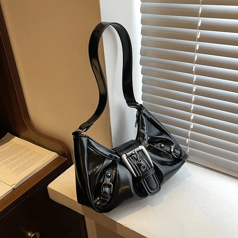 Women's Leather Tote Bag – Casual Zipper Shoulder Handbag