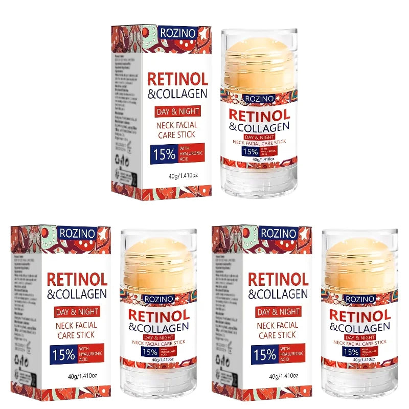 1Pcs/2Pcs/3Pcs Retinol Facial and Neck Care Stick, Cares for the Facial and Neck Areas, Dual Summer Benefits, Rich in Deeply Moisturizing Ingredients, Leaving Skin Soft and Hydrated Suitable for Dry Skin, Makes Skin Look Smoo