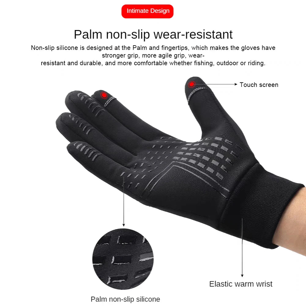 Unisex Thermal Touchscreen Gloves – Warm Fleece Winter Gloves for Running, Skiing and Outdoor Sports