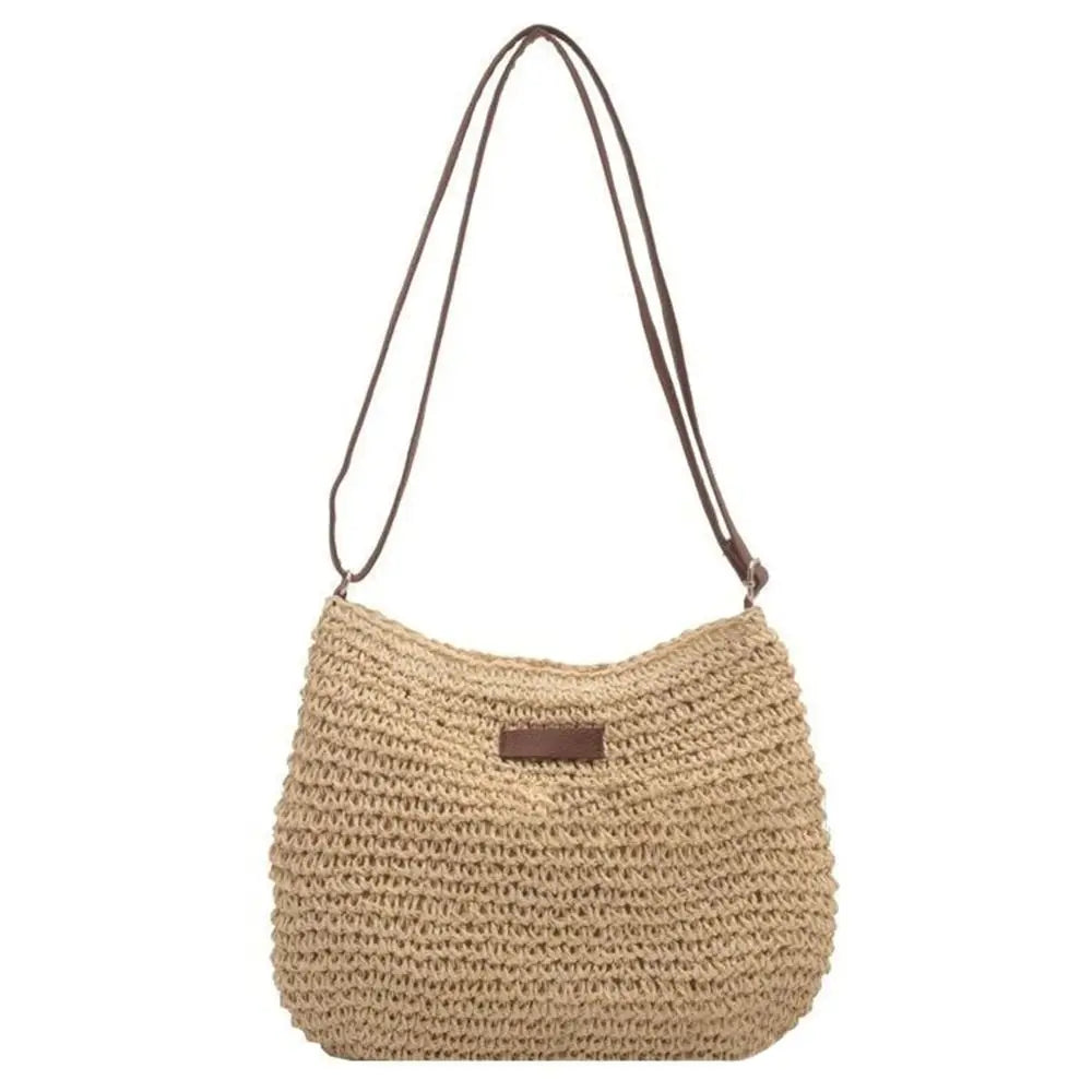 Large Capacity Straw Knitted Purses and Handbags Women Shoulder Bags Straw Woven Side Bag for Ladies Woman Handbag Beach Bag