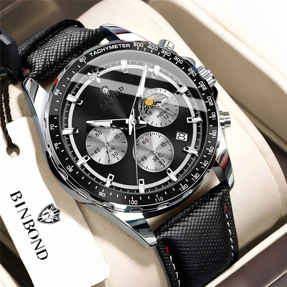 New Digital Sports Chornograph Gifts Mens Watches For Man Luxury Automatic Watch Men Fashion Quartz Wristwatches Leather Clock