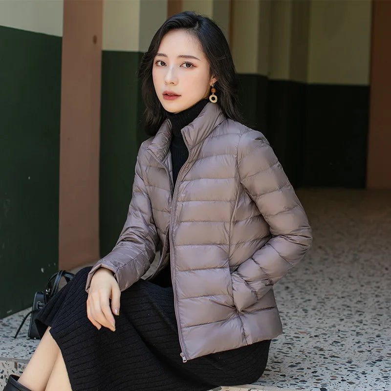 Women’s Lightweight Packable Puffer Jacket – Short Casual Quilted Coat
