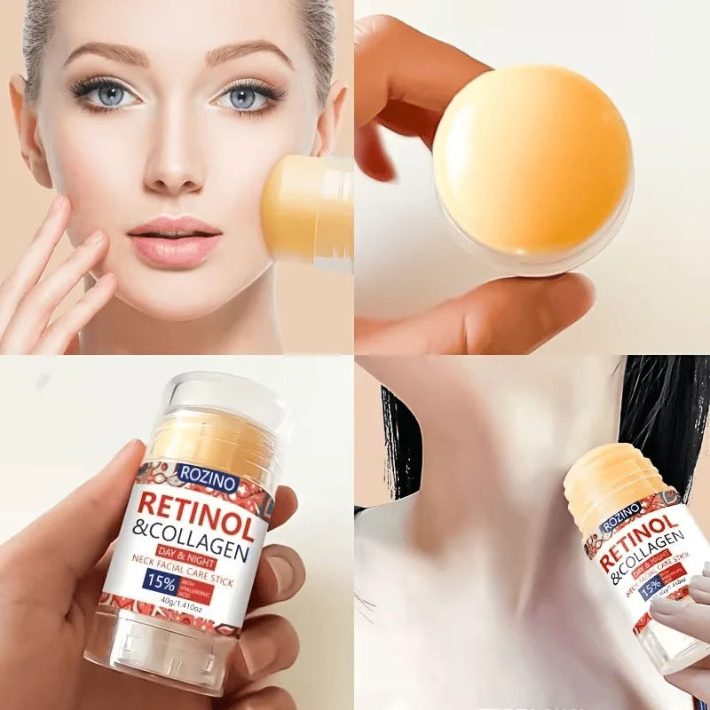 1Pcs/2Pcs/3Pcs Retinol Facial and Neck Care Stick, Cares for the Facial and Neck Areas, Dual Summer Benefits, Rich in Deeply Moisturizing Ingredients, Leaving Skin Soft and Hydrated Suitable for Dry Skin, Makes Skin Look Smoo