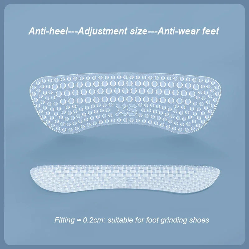 Upgrade Silicone Heel Stickers Heels Grips for Women Men Anti Slip Heel Cushions Non-Slip Inserts Pads Foot Heel Care Protector