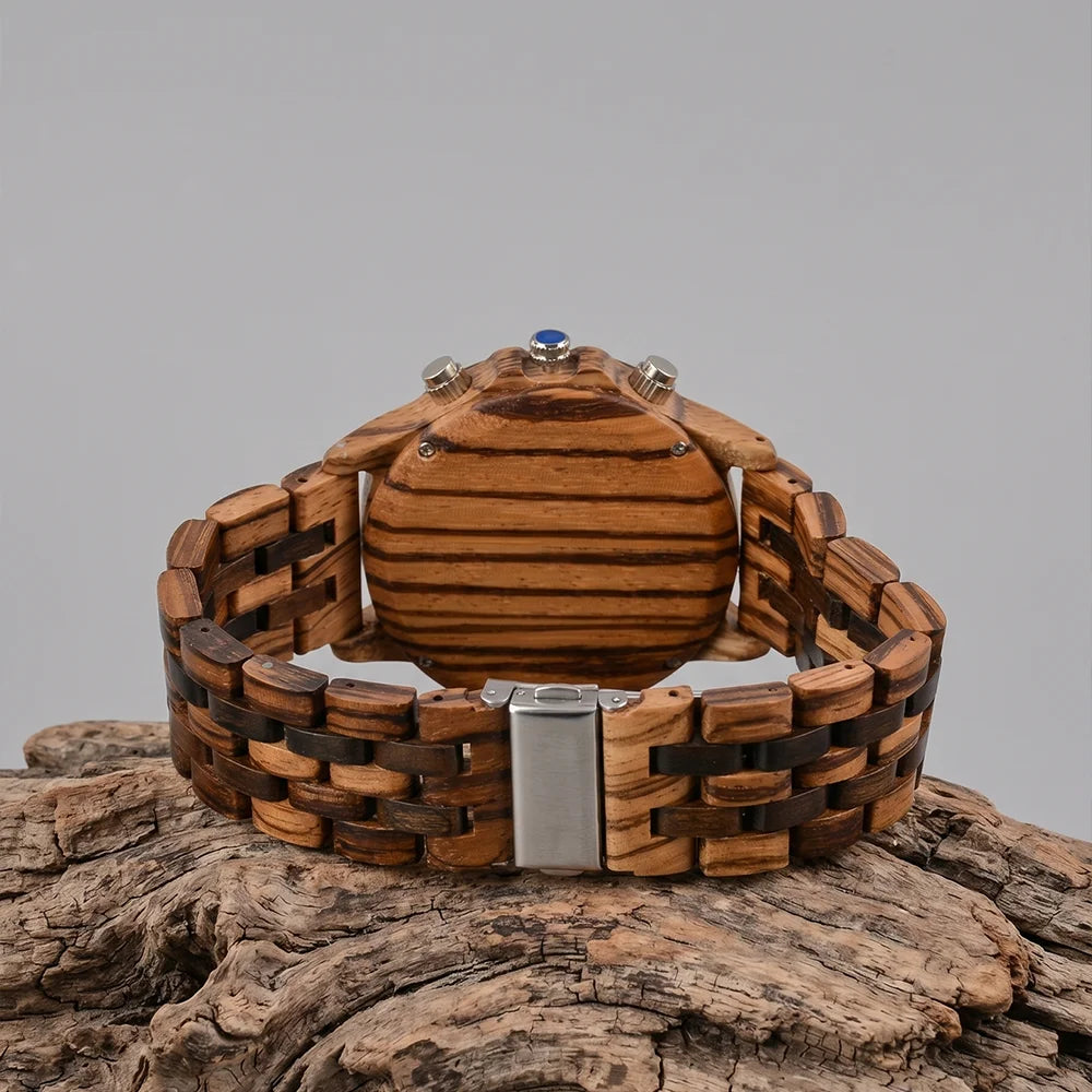 Man's Watches Wooden Watch Strap Hand Watch Quartz Wrist Watch for Men Chronograph Luxury Brand Montre Homme Gift Drop Shipping