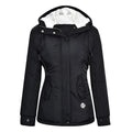 UZZDSS Women's Mid-Length Hooded Winter Parka – Thick Warm Plush-Lined Padded Coat