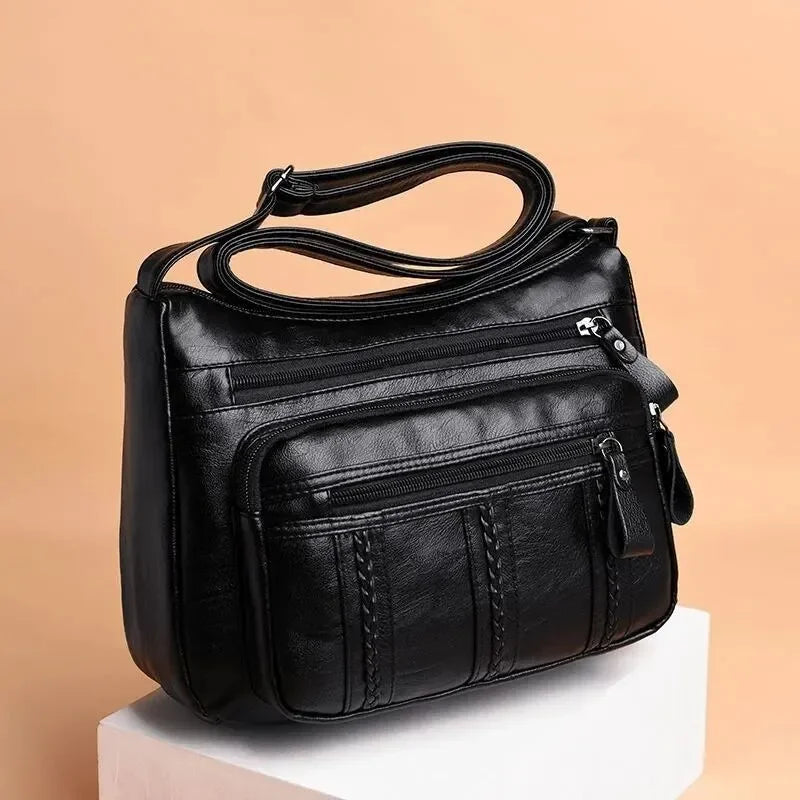 2025 New Large Capacity Middle aged Women's Bag Multi layer Lightweight Mother Bag Crossbody Bag Elderly Bag Shoulder Bag