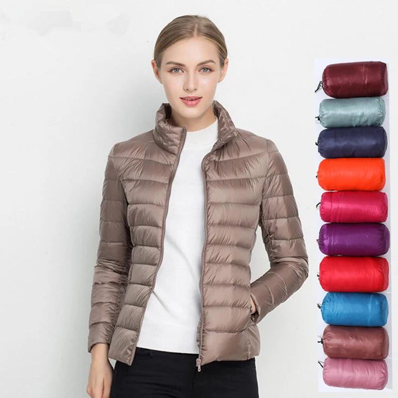 Women’s Lightweight Packable Puffer Jacket – Short Casual Quilted Coat