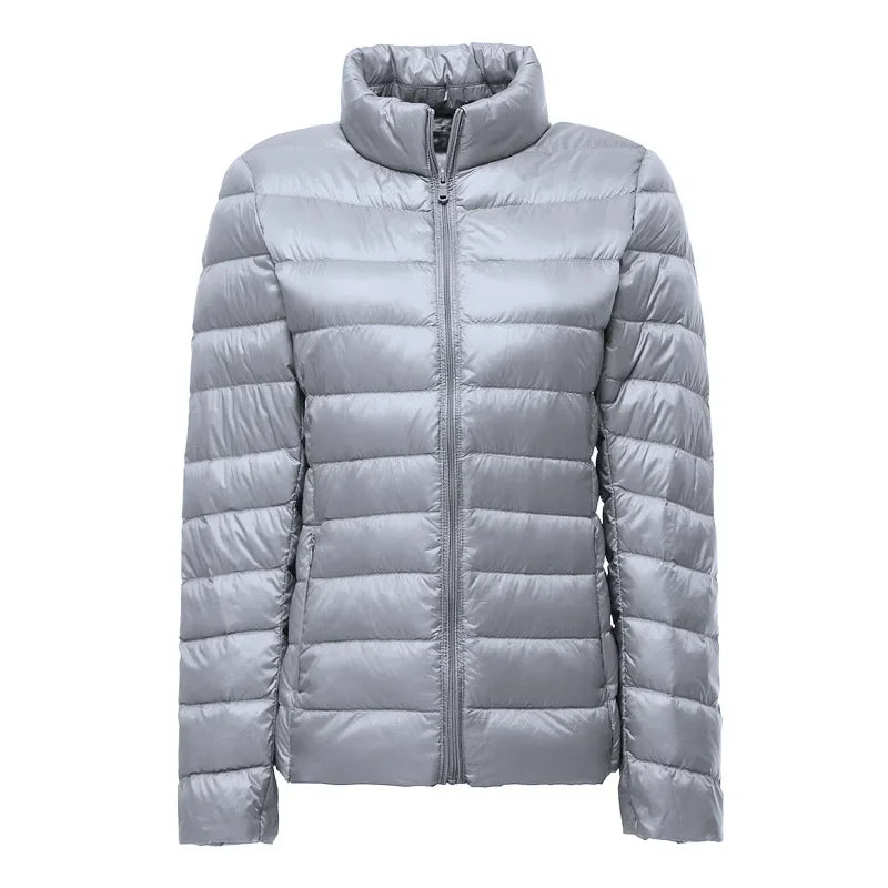 UZZDSS Women's Lightweight Hooded Down Jacket – 90% White Duck Down, Autumn Winter Coat