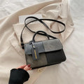 Women's PU Leather Tote Bag – Retro Plaid Patchwork Shoulder and Crossbody Handbag
