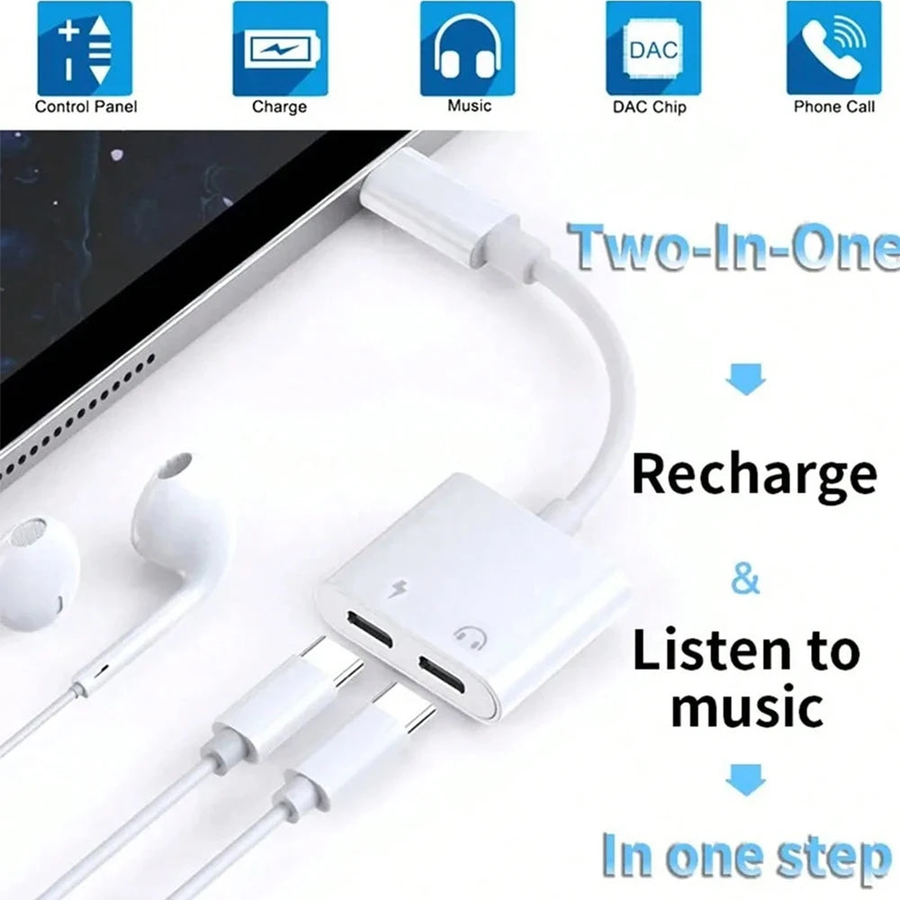 USB C to 3.5mm Jack Aux Cable Converter 2 in 1 Audio Adapter For Samsung Xiaomi Huawei Headphones Audio Cable Connector Splitter