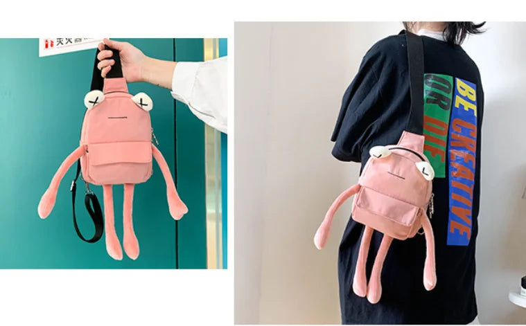 Cute Frog Cartoon Crossbody Bag – Trendy Women's Shoulder Bag